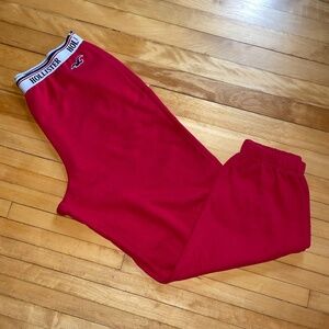 Hollister Women's Joggers Sweatpants Relaxed Boyfriend Cherry Apple Red …